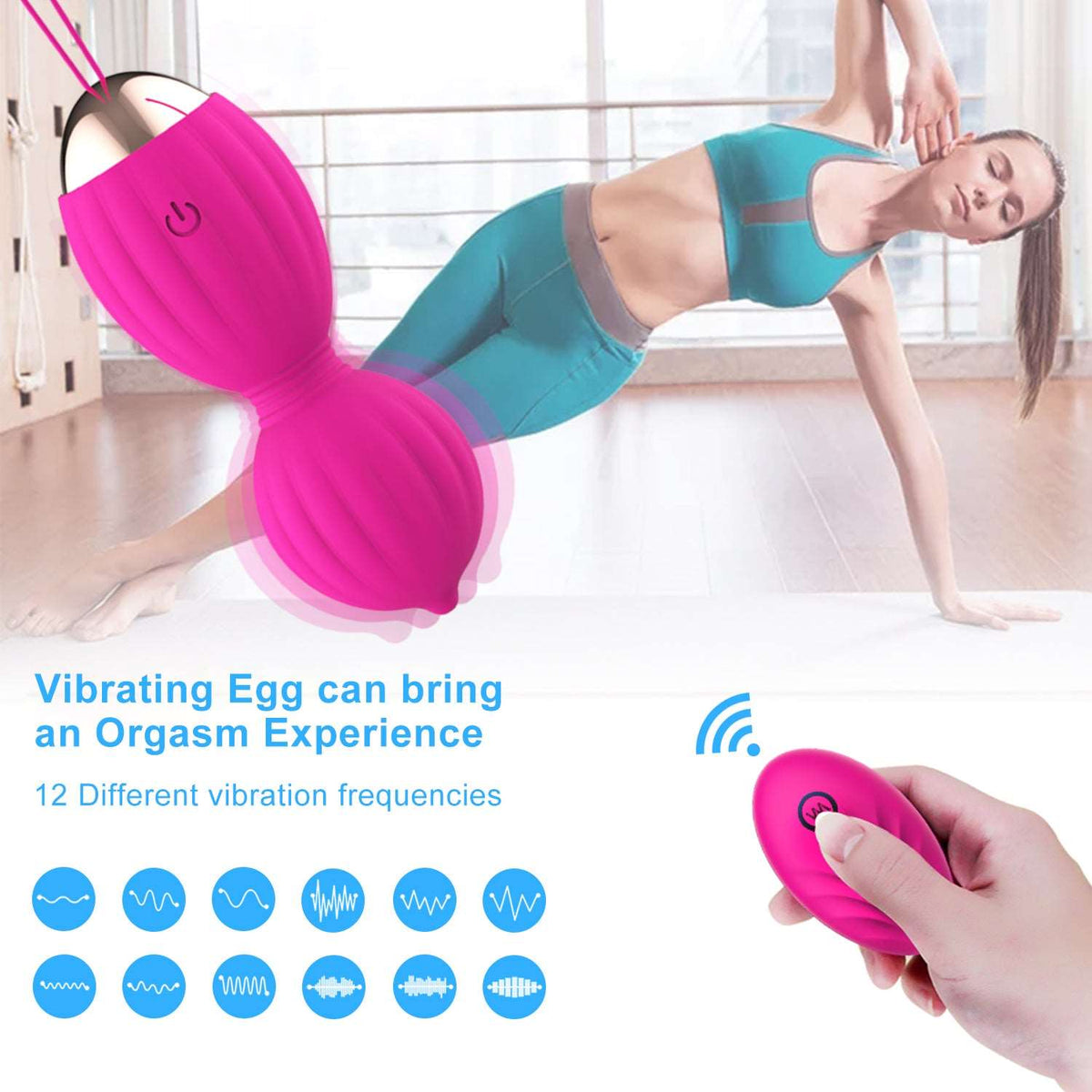 FIDECH 12 Vibrating Remote Control Kegel Balls 4-Piece Set Fidech FIDECH 12 Vibrating Remote Control Kegel Balls 4-Piece Set Fidech