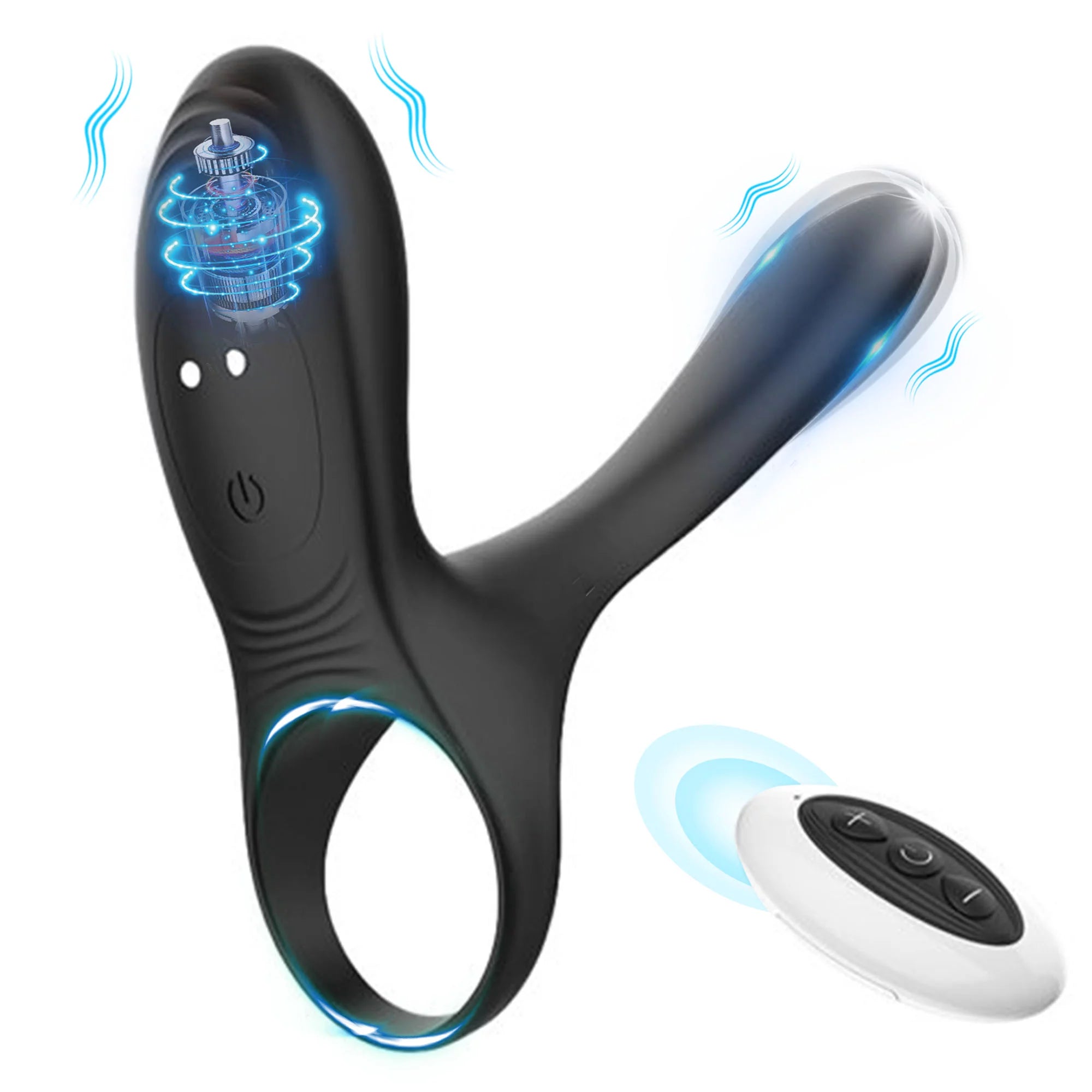 Remote Control Couple Intimacy Enhancing 10 Vibrating Cock Ring