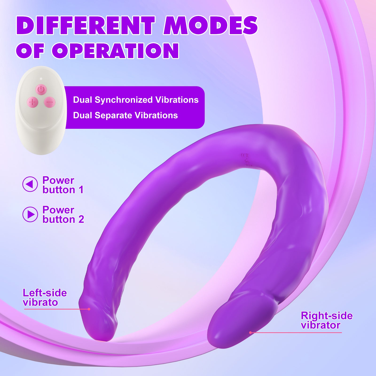 16 Inch Double Ended Heavy Veins Remote Controlled Vibrating Realistic Dildo