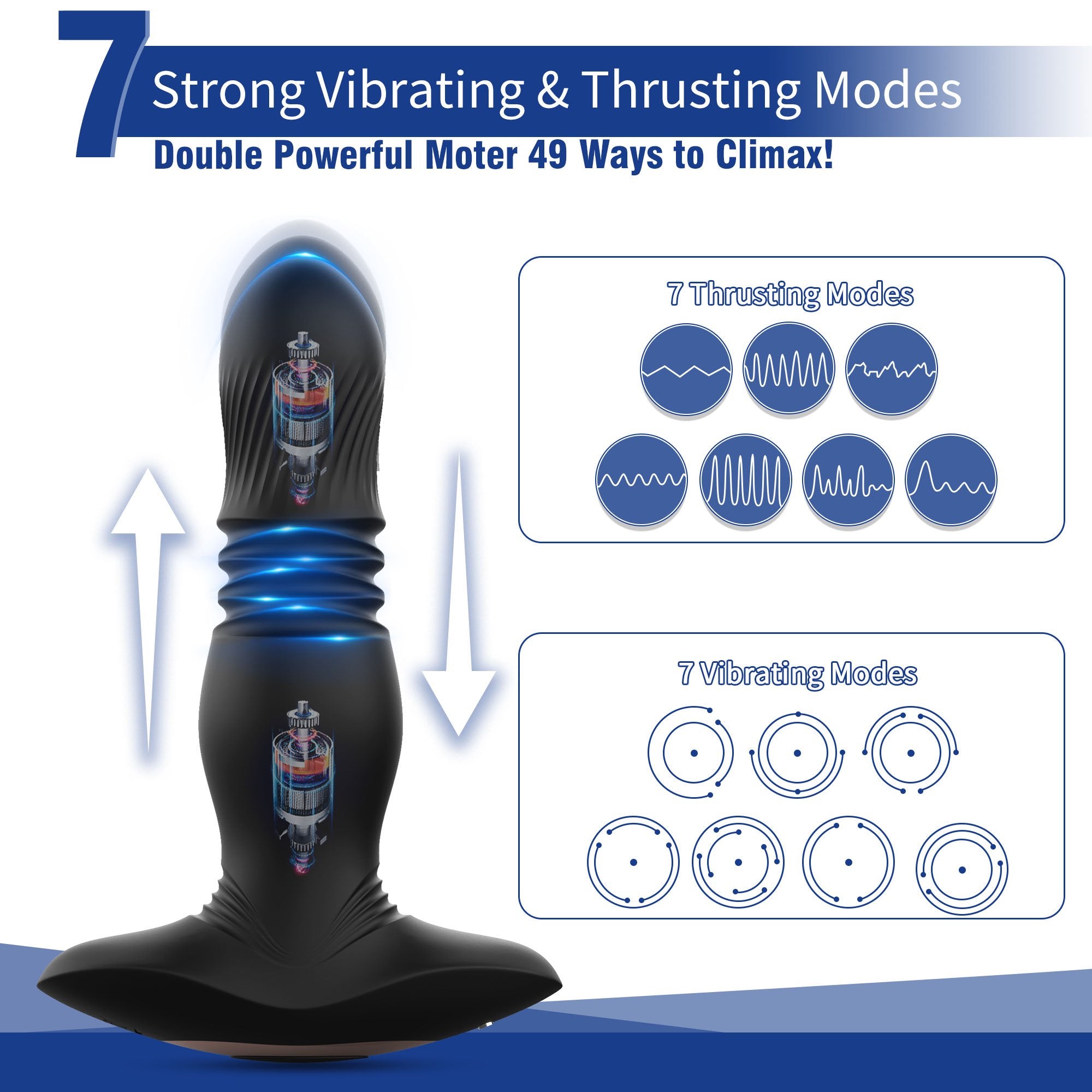 FIDECH Textured Remote Controlled Prostate Massaging Anal Plug