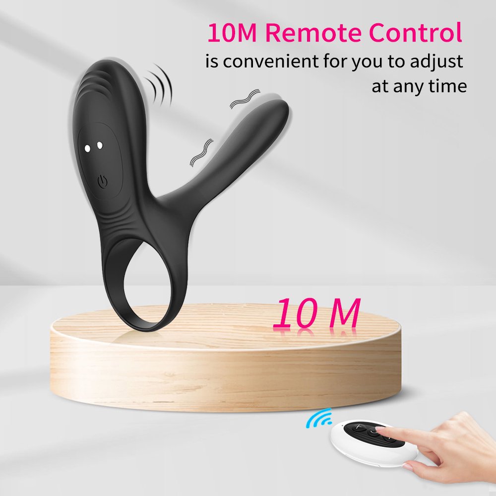 Remote Control Couple Intimacy Enhancing 10 Vibrating Cock Ring