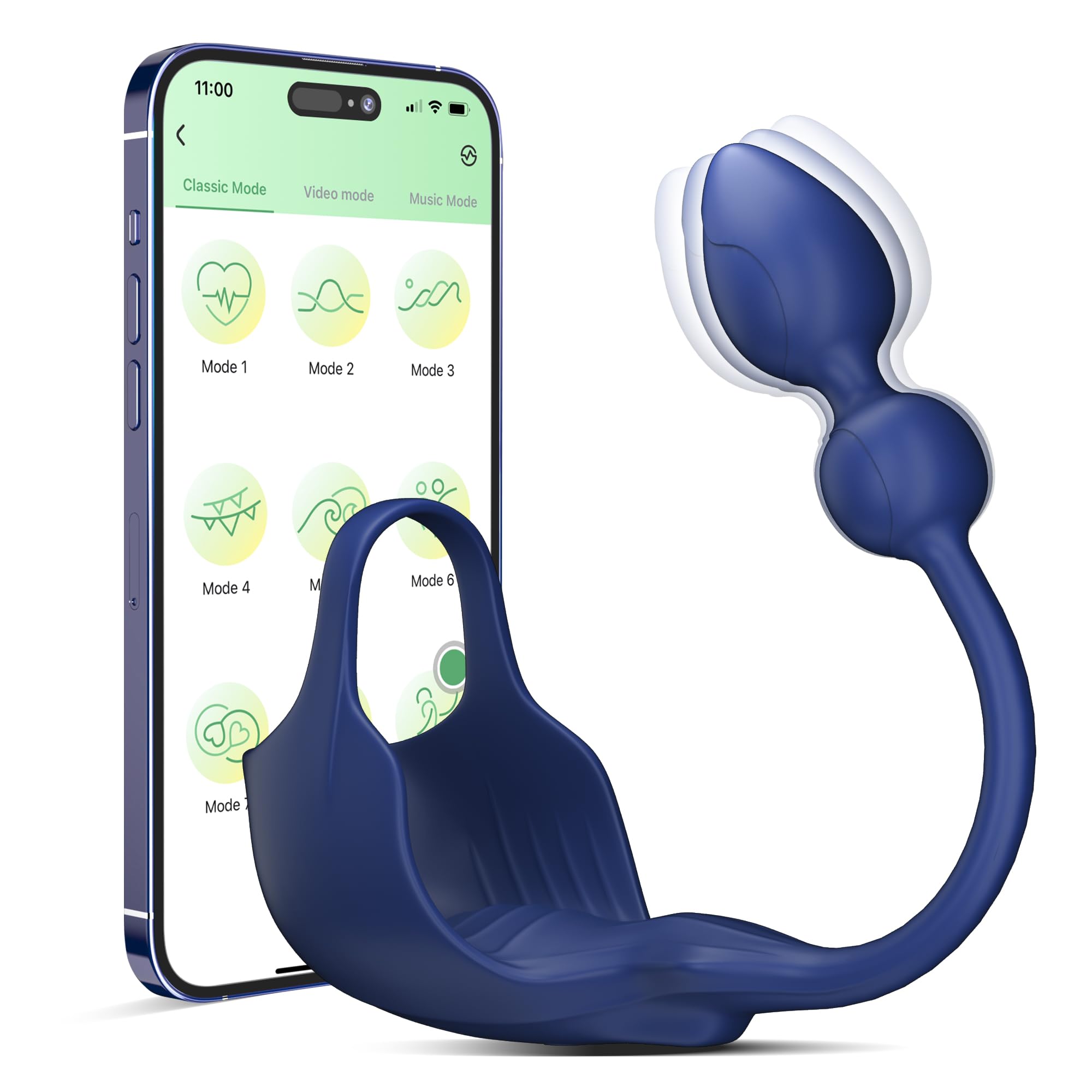 Manta Fourfold Pleasure APP Controlled Anal Vibrator with Cock Ring