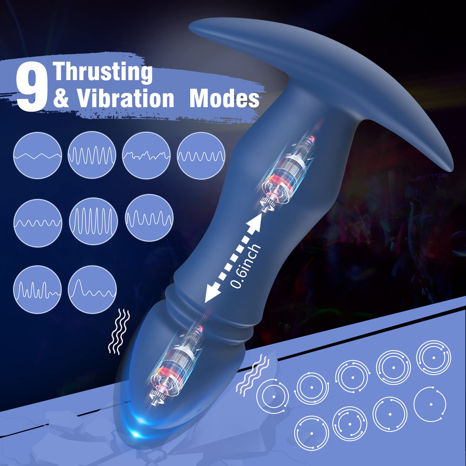 FIDECH APP & Remote Controlled 9 Thrusting Vibrating Butt Plug Fidech FIDECH APP & Remote Controlled 9 Thrusting Vibrating Butt Plug Fidech