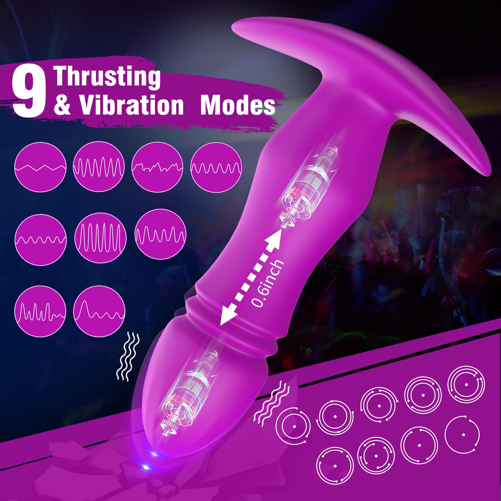 FIDECH APP & Remote Controlled 9 Thrusting Vibrating Butt Plug Fidech FIDECH APP & Remote Controlled 9 Thrusting Vibrating Butt Plug Fidech