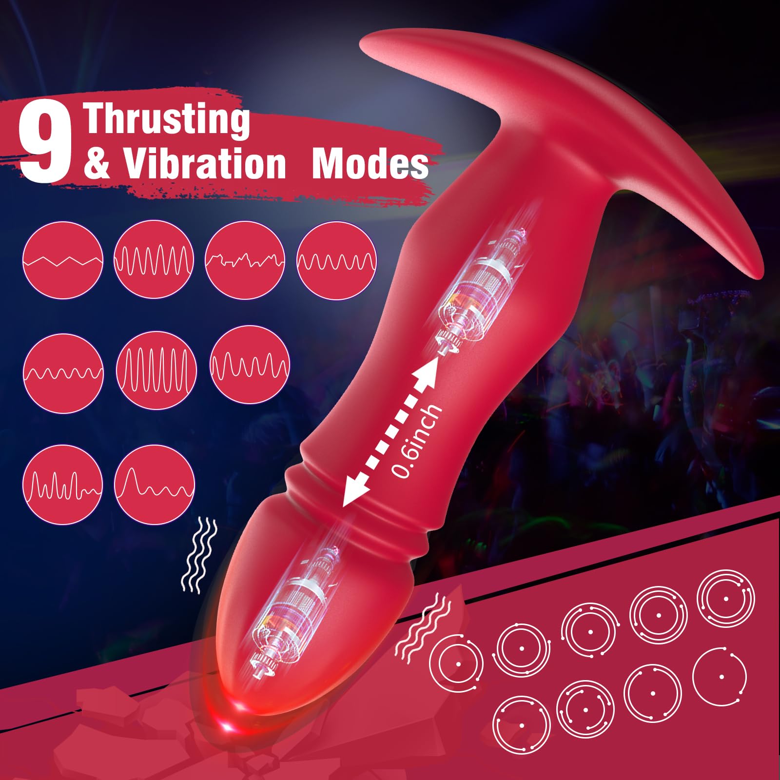 FIDECH APP & Remote Controlled 9 Thrusting Vibrating Butt Plug Fidech FIDECH APP & Remote Controlled 9 Thrusting Vibrating Butt Plug Fidech