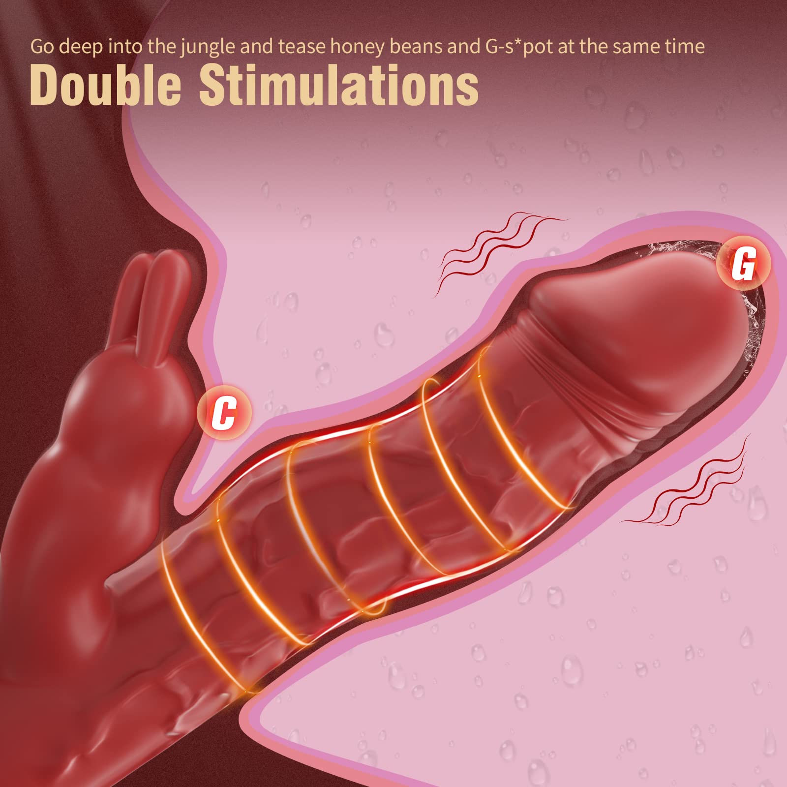 Phallic-Shaped 10 Vibrating 3 Wriggling Rabbit Vibrator Fidech Phallic-Shaped 10 Vibrating 3 Wriggling Rabbit Vibrator Fidech