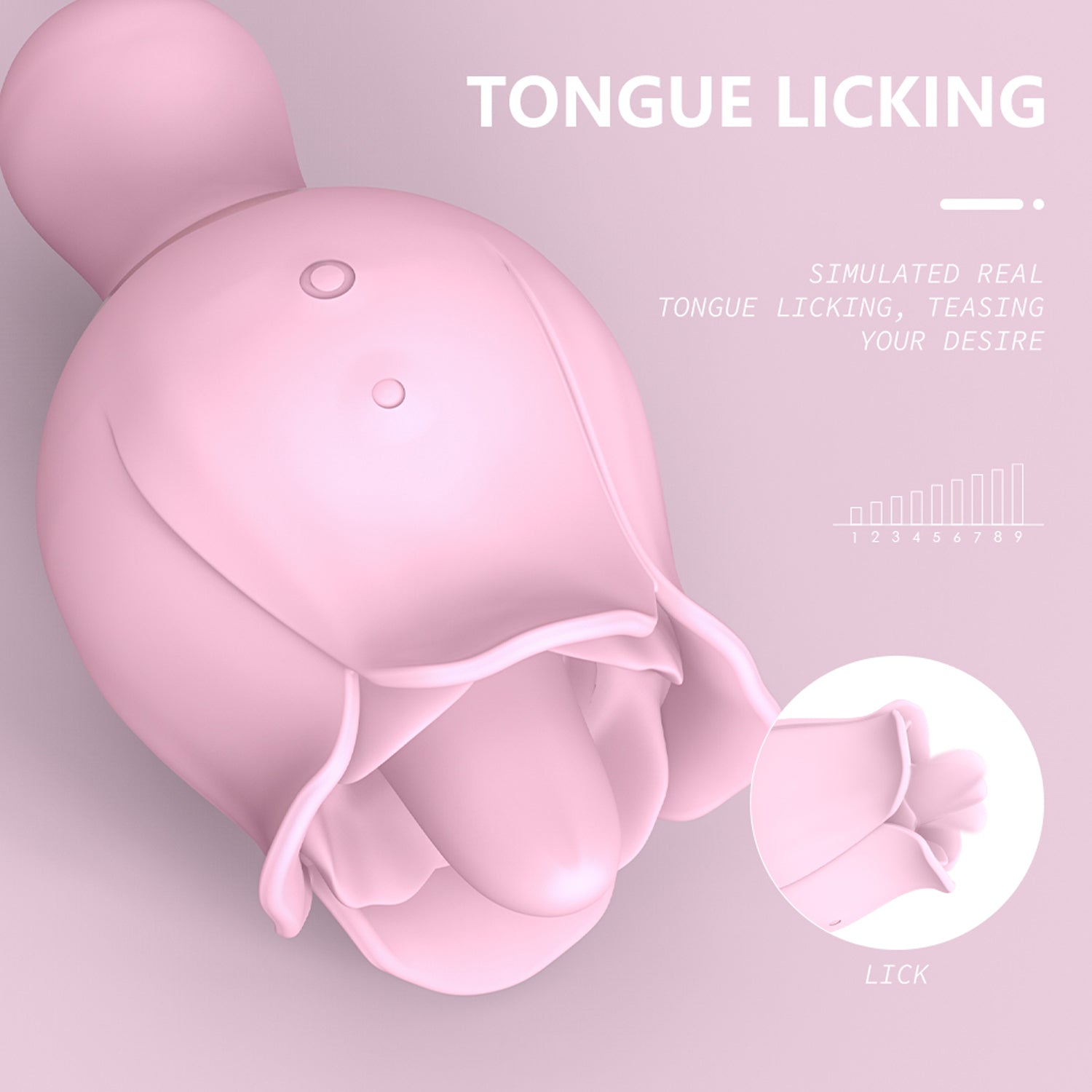 Rose Clitoral Tongue Licking Toy Mini Small Vibrators