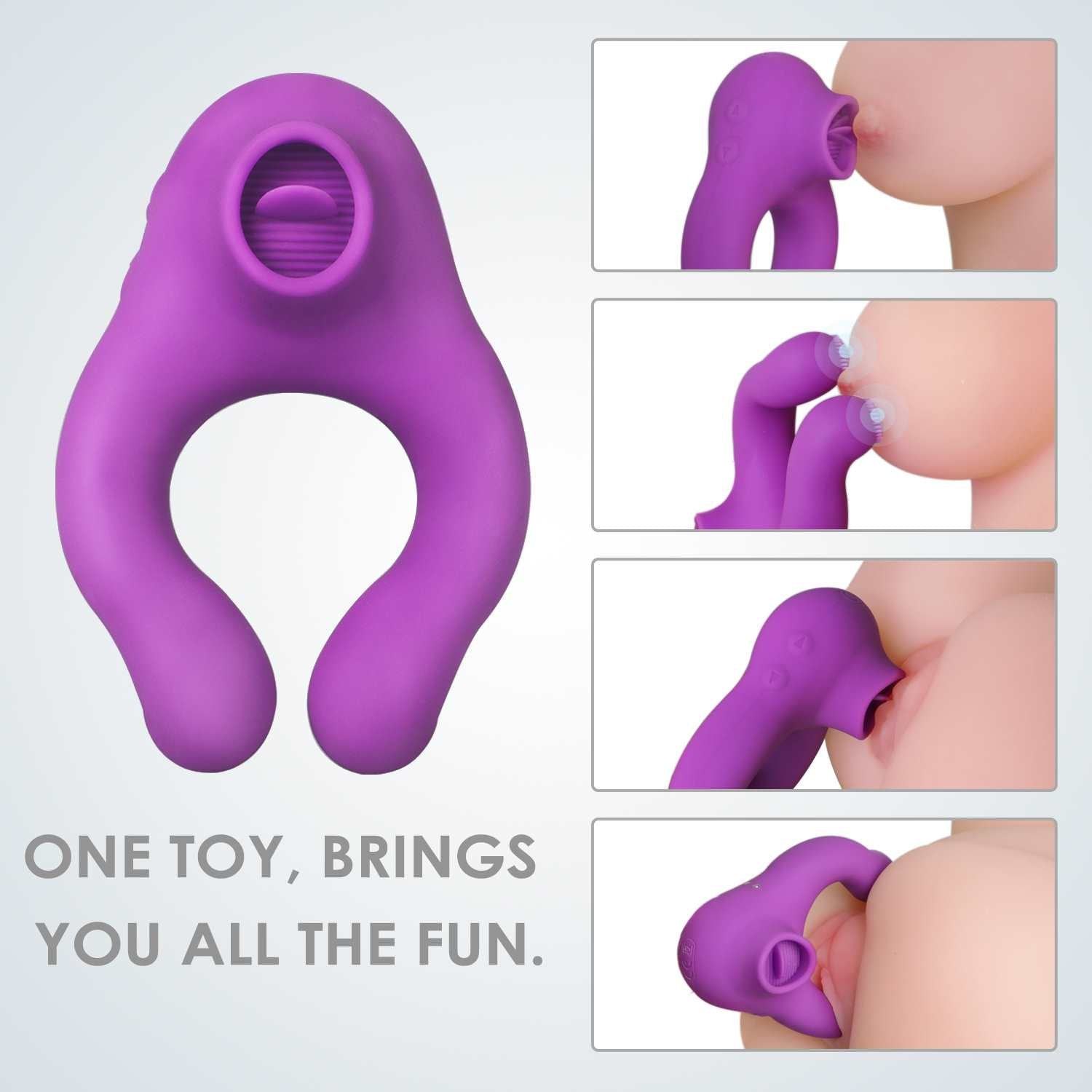 Couple Cock Ring Clit Licking Balls Teasing Vibrator Fidech Couple Cock Ring Clit Licking Balls Teasing Vibrator Fidech