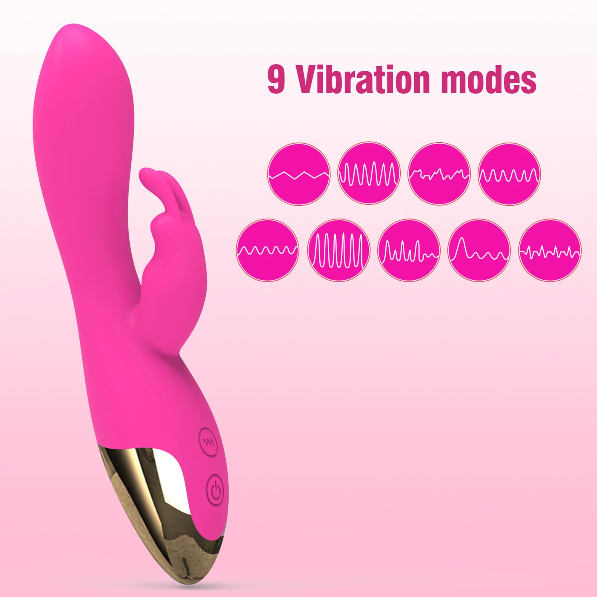 FIDECH 2 Motors 9 Vibrating Modes Rabbit Vibrator