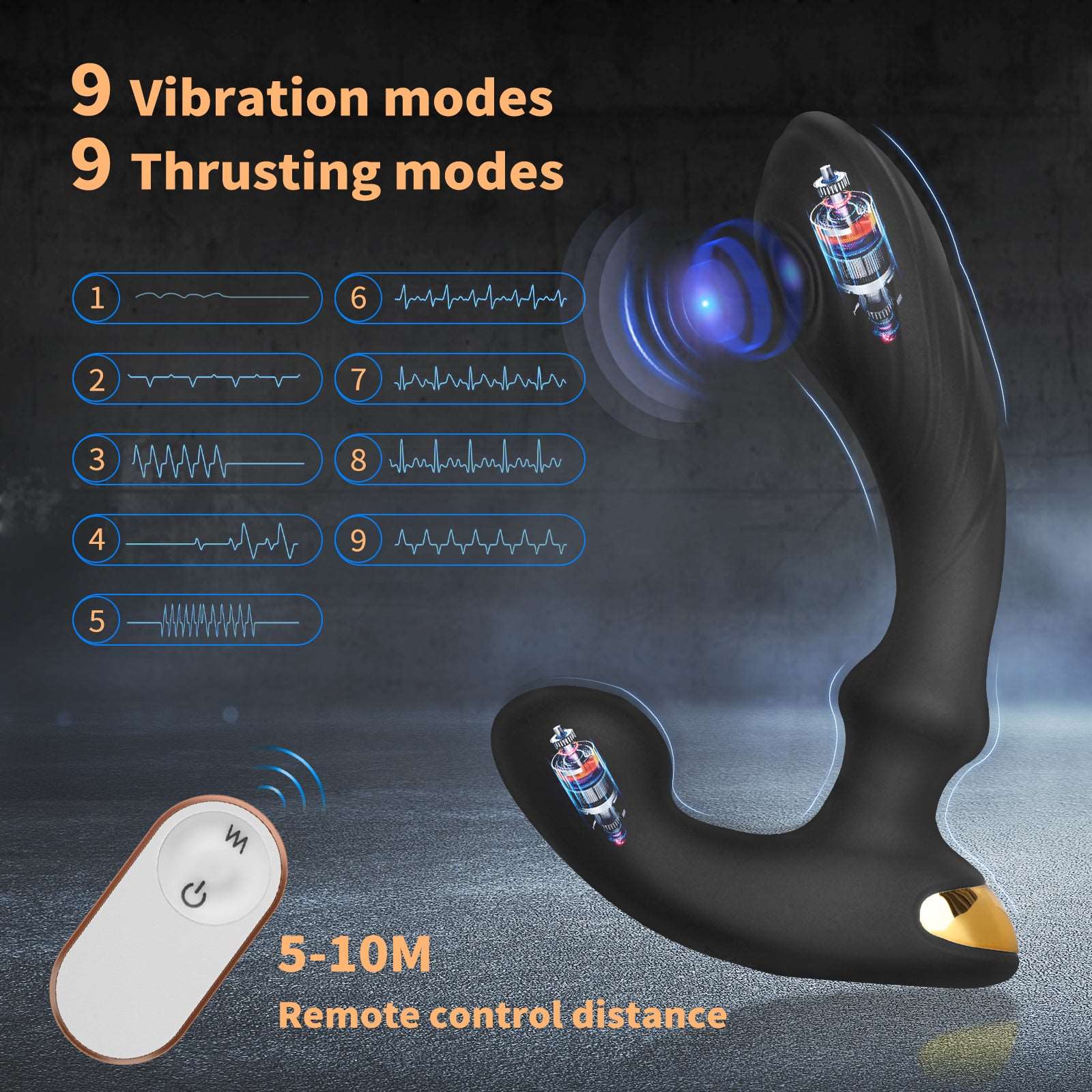 FIDECH Angle-Adjustable Prostate Tapping Perineum Stimulating Butt Mas Fidech FIDECH Angle-Adjustable Prostate Tapping Perineum Stimulating Butt Mas Fidech