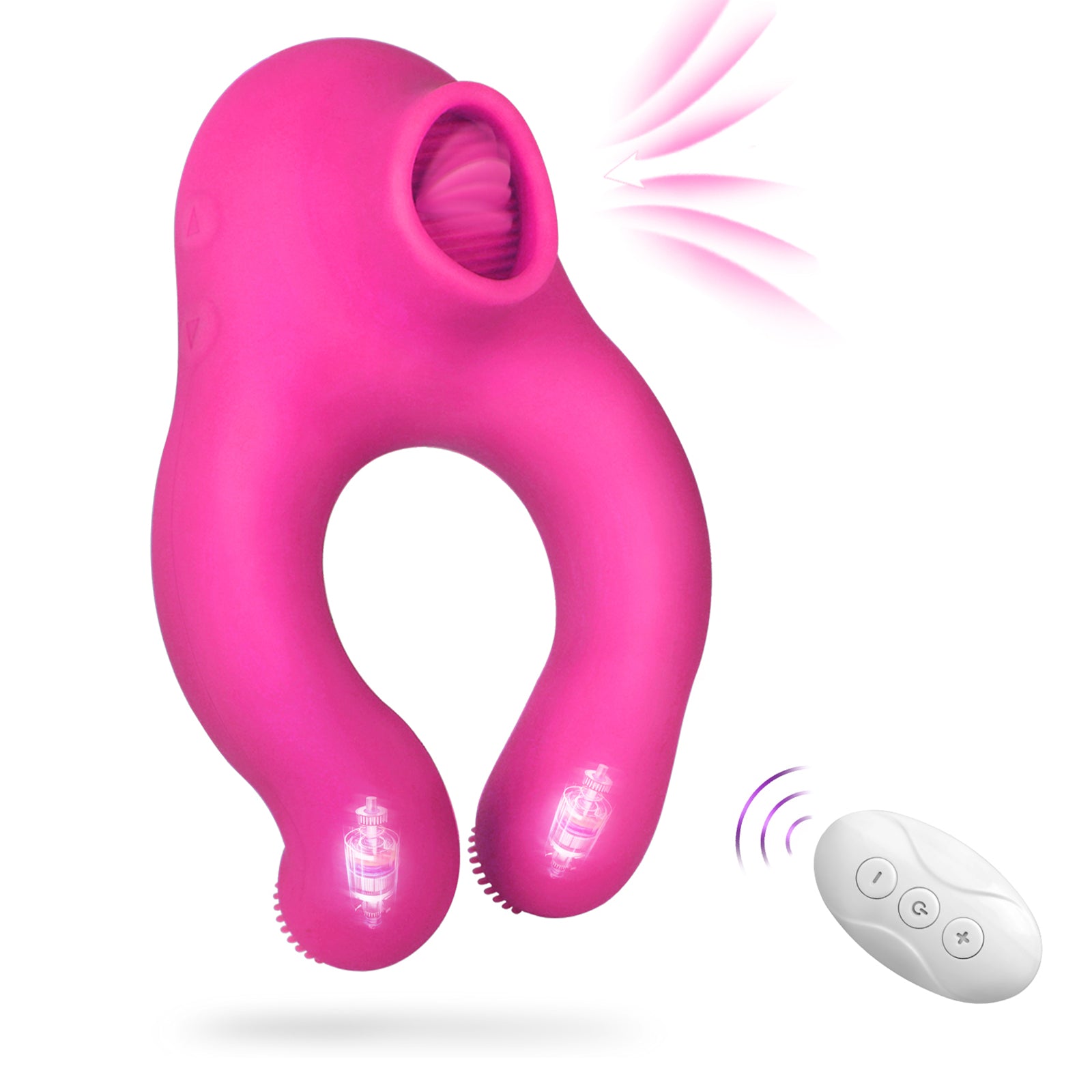 Couple Cock Ring Clit Licking Balls Teasing Vibrator