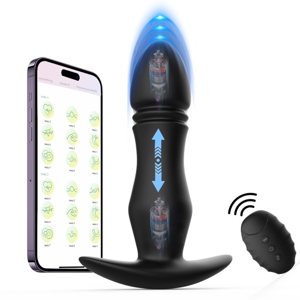 FIDECH APP & Remote Controlled 9 Thrusting Vibrating Butt Plug Fidech FIDECH APP & Remote Controlled 9 Thrusting Vibrating Butt Plug Fidech
