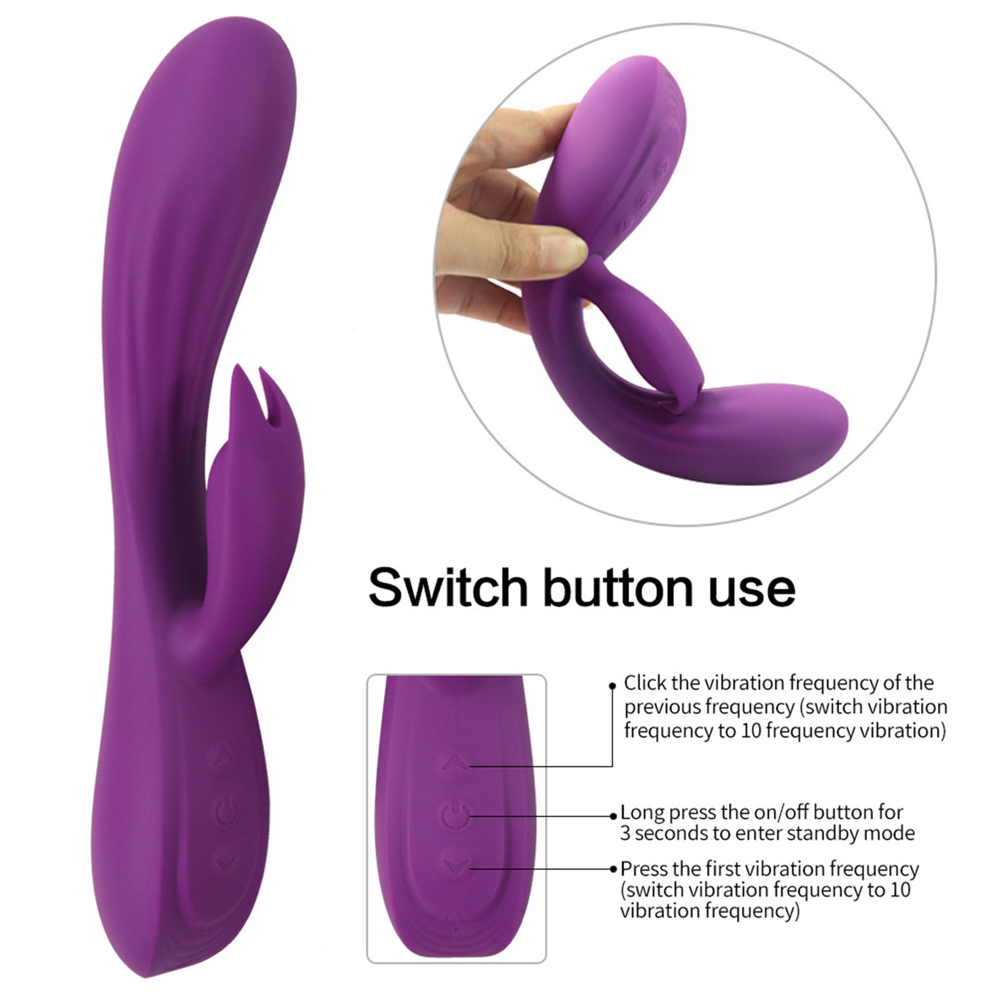 FIDECH G-Spot Clit Massaging Rabbit Vibrator