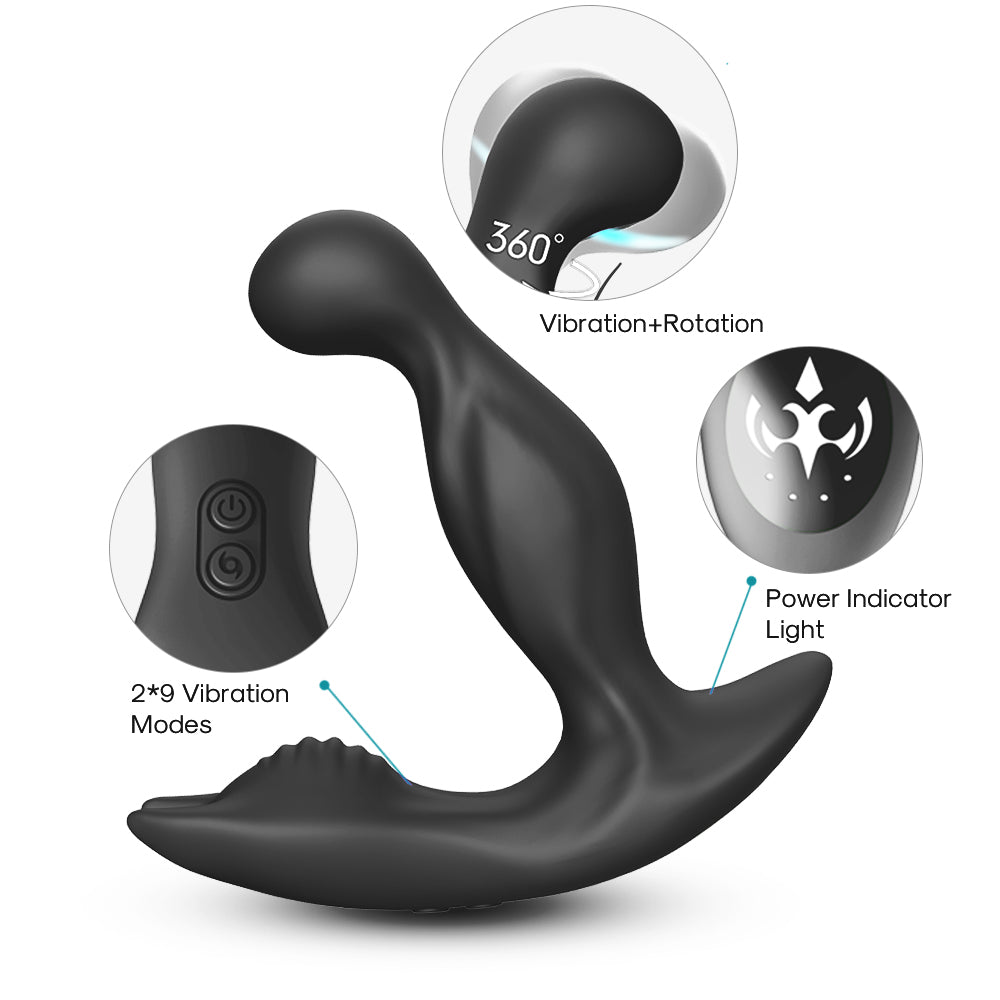 FIDECH Rotating Remote Controlled Prostate Vibrator with Power Indicator