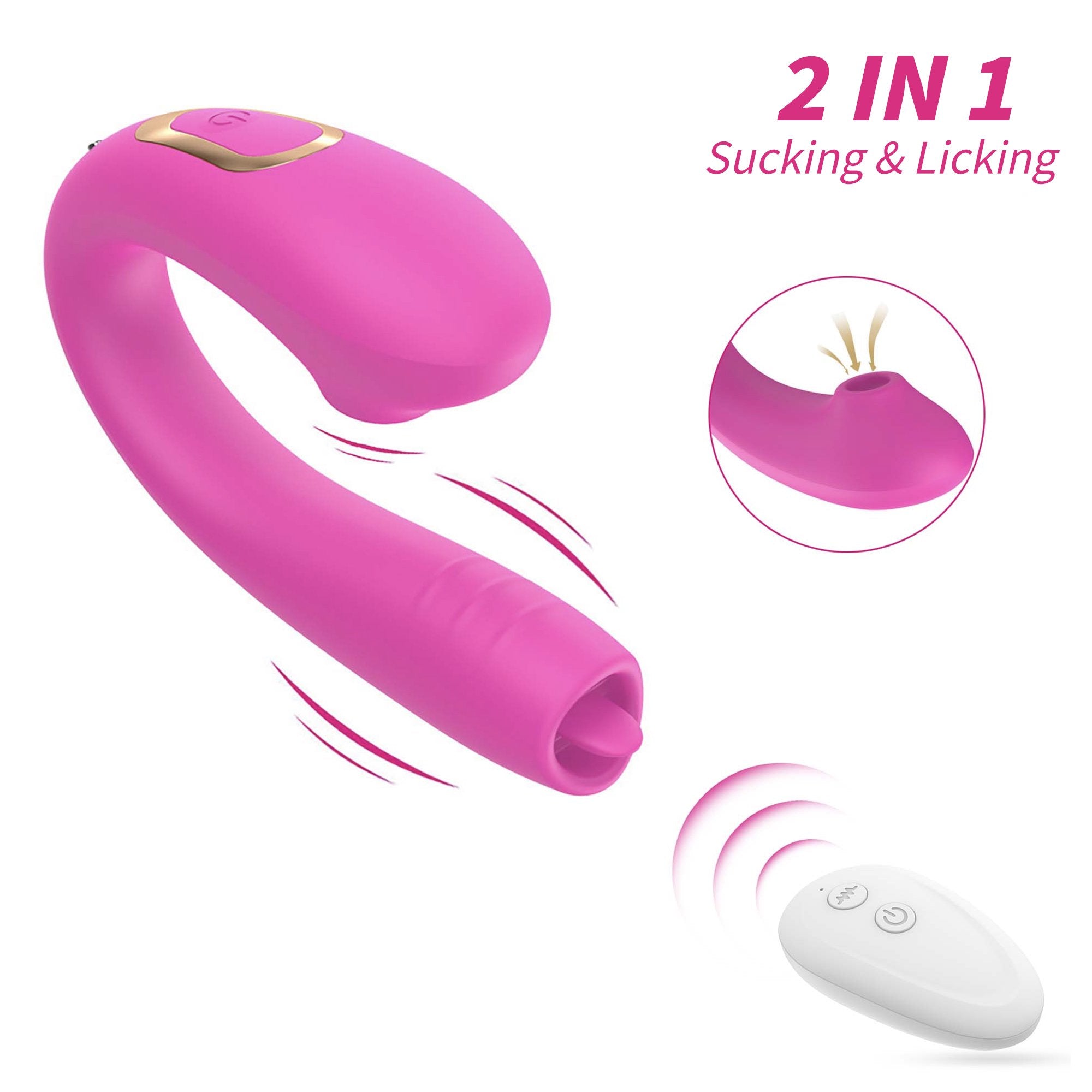 FIDECH Wearable Remote Control Vagina Licking Clit Sucking Vibrator