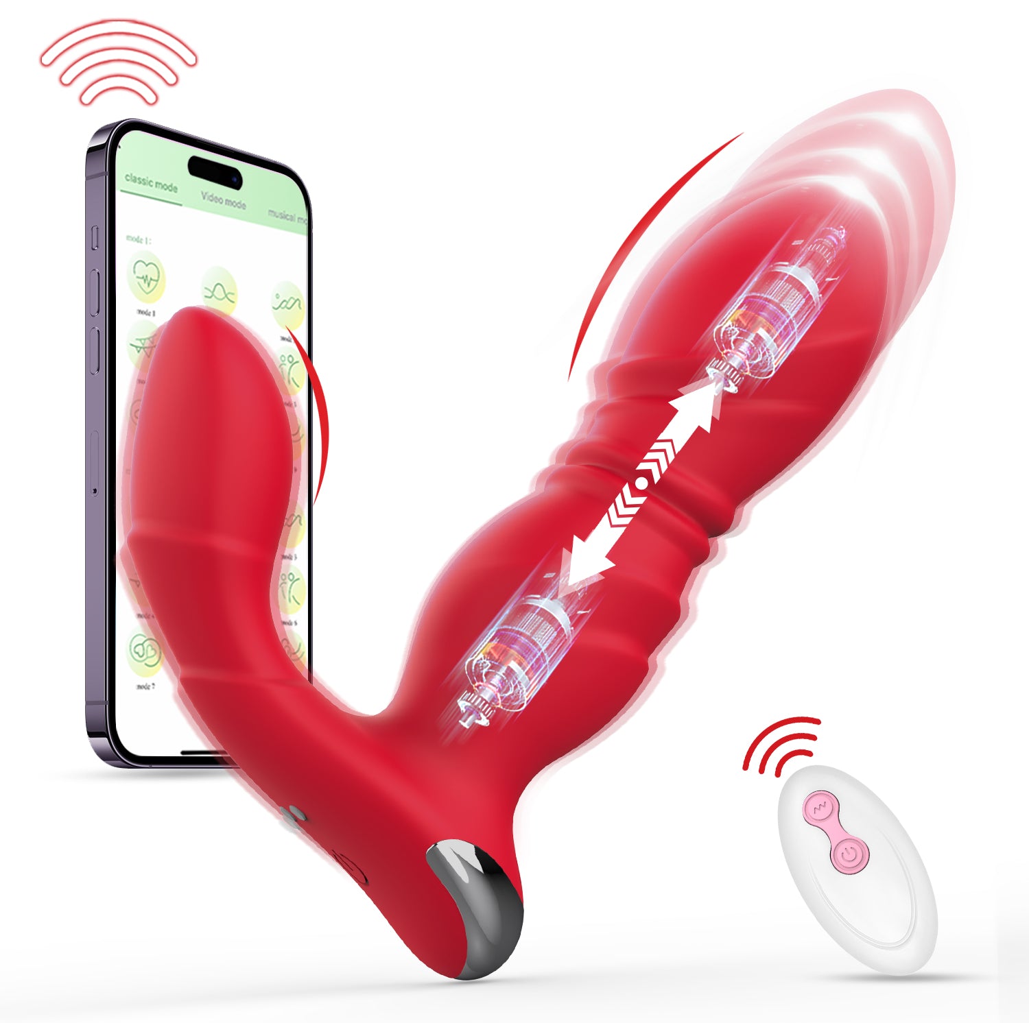 FIDECH Thrusting Wearable App ＆ Remote Controlled Panty Vibrator