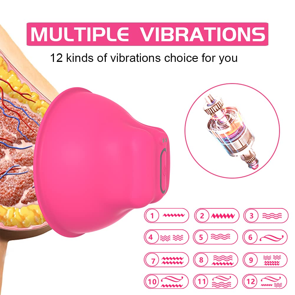 12 Vibrating Remote Control Nipple Suction Massager